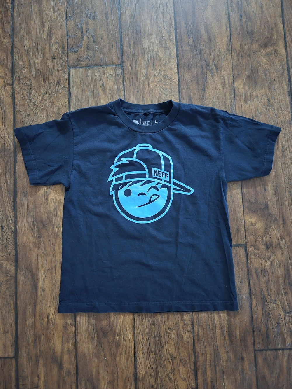 Neff Navy Tee with Blue Graphic Size L